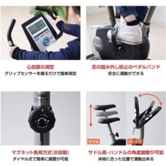 ALINCO　アルインコ　フィットネスバイク エアロバイク　AF6200　サドルカバー、マット付の画像