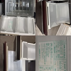 A1723🌟配送♻️設置🉑‼️ シャープ　6ドア501L ラガス冷蔵庫SJ-GT50A-R🌟動作確認済⭕️保証付き✅ の画像
