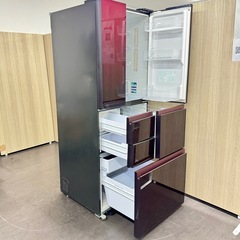 A1723🌟配送♻️設置🉑‼️ シャープ　6ドア501L ラガス冷蔵庫SJ-GT50A-R🌟動作確認済⭕️保証付き✅ の画像