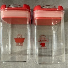 ぽすくまデザインキャニスター　2個セット　保存容器の画像