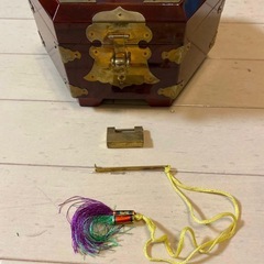 開運　六角形　小物入れ　鍵付き　美品！の画像