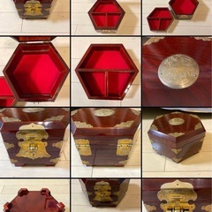 開運　六角形　小物入れ　鍵付き　美品！の画像