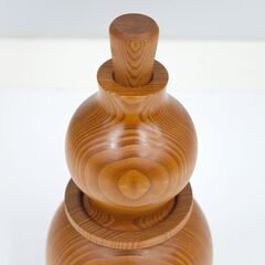 屋久杉 ひょうたん型 徳利 高さ21cm 栓つき とっくり とくり 木製 インテリア 置物 木目 札幌市 清田区 平岡の画像