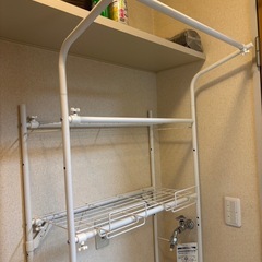 洗濯機ラック　棚の画像