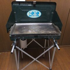 バーベキューセット SOTOツーバーナー マルチポータブルスタンド アルミツーバーナー用グリドル 中古です。の画像