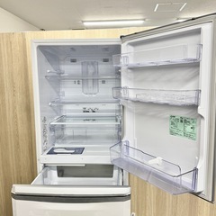 A1724🌟配送♻️設置🉑‼️2017年製三菱3ドア335L冷蔵庫MR-C34A-W🌟動作確認済‼️保証付き✅の画像
