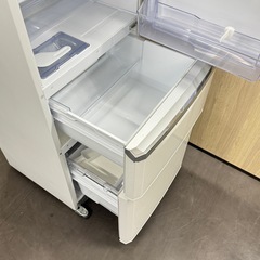 A1724🌟配送♻️設置🉑‼️2017年製三菱3ドア335L冷蔵庫MR-C34A-W🌟動作確認済‼️保証付き✅の画像