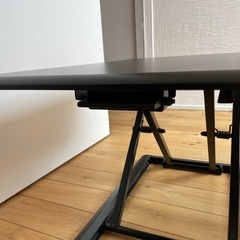 昇降式　可動式　折りたたみ　テーブル　デスク　机　ブラックの画像