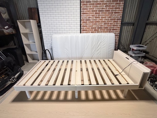 美品 シングルベッド　マットレスセット