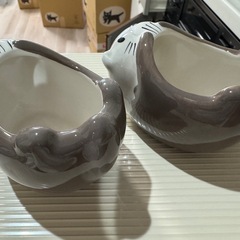 食器★ラッコ型陶器の画像