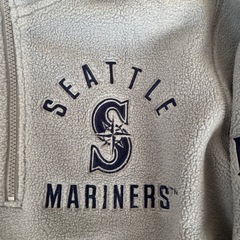 未使用保管品☆UNIQLO シアトルマリナーズ　フリースハーフジップ　Ｌサイズ　ブルーグレーの画像