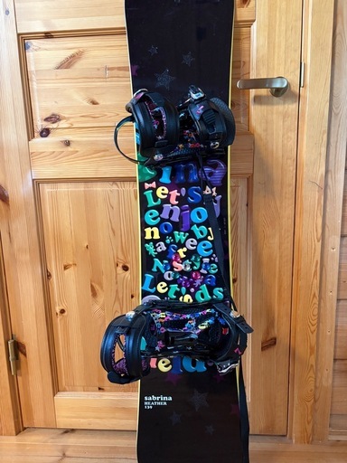 レディース　
スノーボード3点セット(カバー付 )