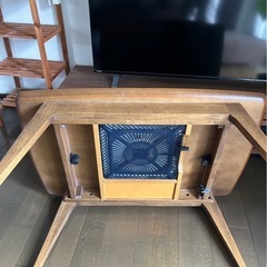 こたつテーブル ウォルナット調 長方形の画像