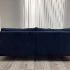 【美品】CRASH GATEソファ 2.5人掛け ネイビーブルー（コーデュロイ）の画像