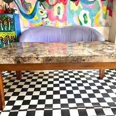 大理石テーブル（本物）の画像