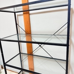 値下げしましたガラス棚横80cm 高さ120cm 奥行き36cmの画像