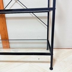 値下げしましたガラス棚横80cm 高さ120cm 奥行き36cmの画像