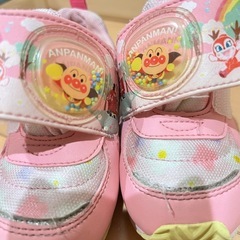 アンパンマン キャラクター入り キッズシューズ（ピンク） の画像