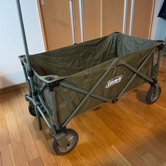キャリーカート アウトドアワゴンAmazon限定オリーブ色 ストッパー付 コンパクト収納の画像