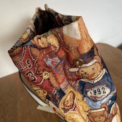 セレクトショップ　くま総柄　トートバッグ　の画像