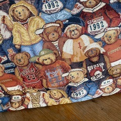 セレクトショップ　くま総柄　トートバッグ　の画像