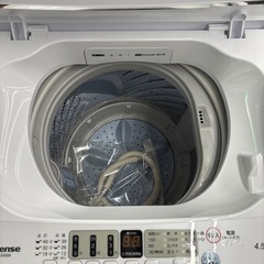 ☆ドリーム荒牧店☆ジモティー割引☆【クリーニング済み】4.5kg洗濯機/HW-E4504/2021年製の画像