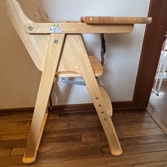 KATOJI 木製 ハイチェア 折りたたみ式 ベビーチェアの画像