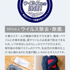 【新品未使用】T-faLティファールパワフルスチーム衣類スチーマー立ち上がり約45秒スチームアイロンDV9002J0の画像