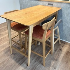 ダイニングテーブルセット　テーブル　椅子　5点セット　ニトリの画像