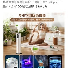 新品未使用　加湿器 大容量 8L タワー式 【除菌・抗菌・自動恒湿・アロマ対応の画像