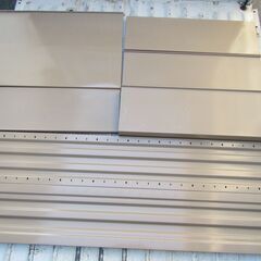 未組立　未使用　KOKUYO　コクヨ　ホームシェルフ　HR-5　スチール本棚　５段　ブックエンド付き　高さ150×幅80×奥行26㎝　一部サビ・ヨゴレ有　の画像