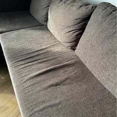 ニトリ ソファベッド ノアーク（NOARK）ブラウン 片肘タイプ＋カウチセットの画像