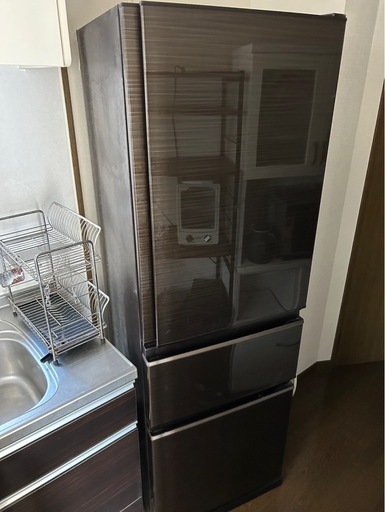 三菱ノンフロン冷凍冷蔵庫MR-CX37G-BR 365L（2022年製）ガラスドア ブラウン