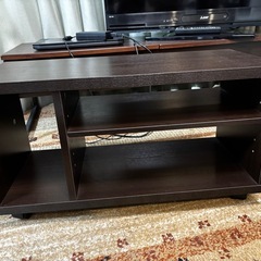 シンプル木目調テレビ台／ローボード の画像