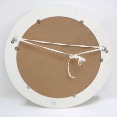 新札幌 Francfranc フランフラン シェルモザイク ウォールミラー 40cm ホワイト系 鏡 壁掛け 円形  / No.3711の画像