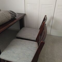 家具調こたつ一式　座椅子2脚付きの画像