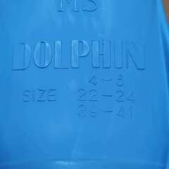 MSサイズ ペア】ドルフィン スイミングフィン（足ひれ）22-24cm ブルー 水泳 練習用 スノーケリングの画像