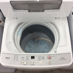 【残時間表示あり】6kg全自動洗濯機 AQUA ｱｸｱ AQW-S6N 6kg 2022年製:ホワイトの画像