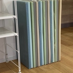 IKEA 折りたたみマット　3枚セット　ブルー系　おしゃれの画像