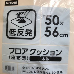 ニトリ 低反発フロアクッション (座布団)  カバーセットの画像