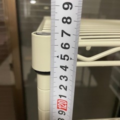 【キャスター付き/スリムサイズ】キッチン・ランドリーに！白 4段メタルラック（幅55×奥行35×高128cm）の画像