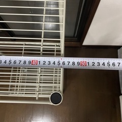 【キャスター付き/スリムサイズ】キッチン・ランドリーに！白 4段メタルラック（幅55×奥行35×高128cm）の画像