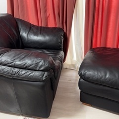 革張り1人掛けソファの画像