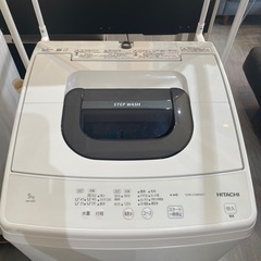 配送可【日立】5K洗濯機★2022年製　分解クリーニング済み/6ヶ月保証付き【管理番号1109】野の画像
