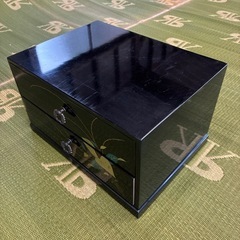 小引出し　2段　木製　幅295×奥行215×高さ175mm 中古の画像