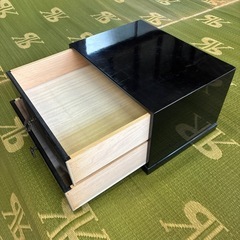 小引出し　2段　木製　幅295×奥行215×高さ175mm 中古の画像