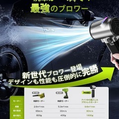 ブロワー⭐️洗車 1800g超強推力 160m/s大風量 エアダスター 日本企業の画像