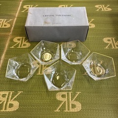 HOYAクリスタル製　星型小鉢　5点セット　ガラス製　の画像