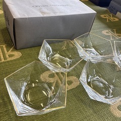 HOYAクリスタル製　星型小鉢　5点セット　ガラス製　の画像