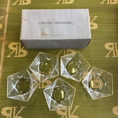 HOYAクリスタル製　星型小鉢　5点セット　ガラス製　の画像